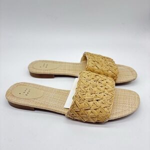 A New Day Women's Ariella Flat Slide Memory‎ Foam Natural  Tan Size 11 NWT